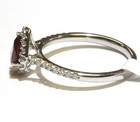 New 925 Sterling Silver .34ct I1 H diamond garnet halo ring 2.2g size 6 — photo 5