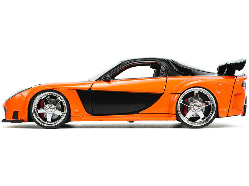 ミニカー JADATOYS FAST&FURIOUS HAN'S MAZDA RX-7 Jada 1:24 Fast & Furious Han's Mazda RX-7 Black Orange