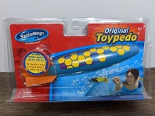 Original SwimWays TOYPEDO 10" Blue  Yellow Honeycomb Pool Swimming Toy NEW 2011