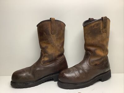 VTG MENS WORX WORK STEEL TOE BROWN BOOTS SIZE 8 M | eBay display picture 2