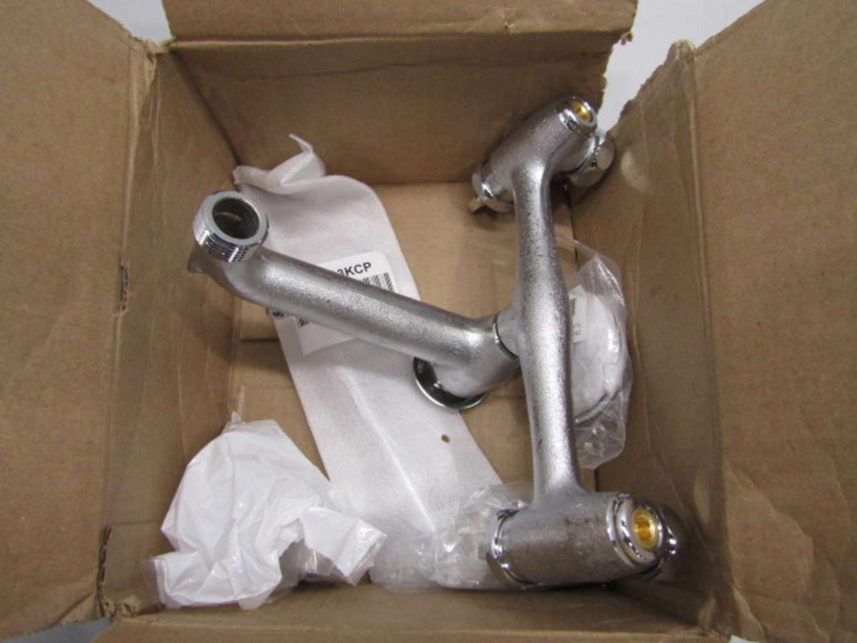 Chicago Faucet 897RCF Rough Chrome 2Handle WallMount Service Sink