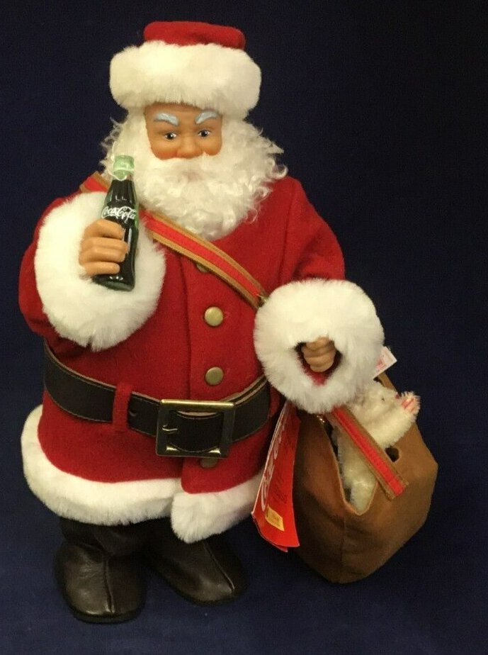 German Steiff Santa Coca-Cola w/Steiff Mini Bear Ltd Ed #00050 of