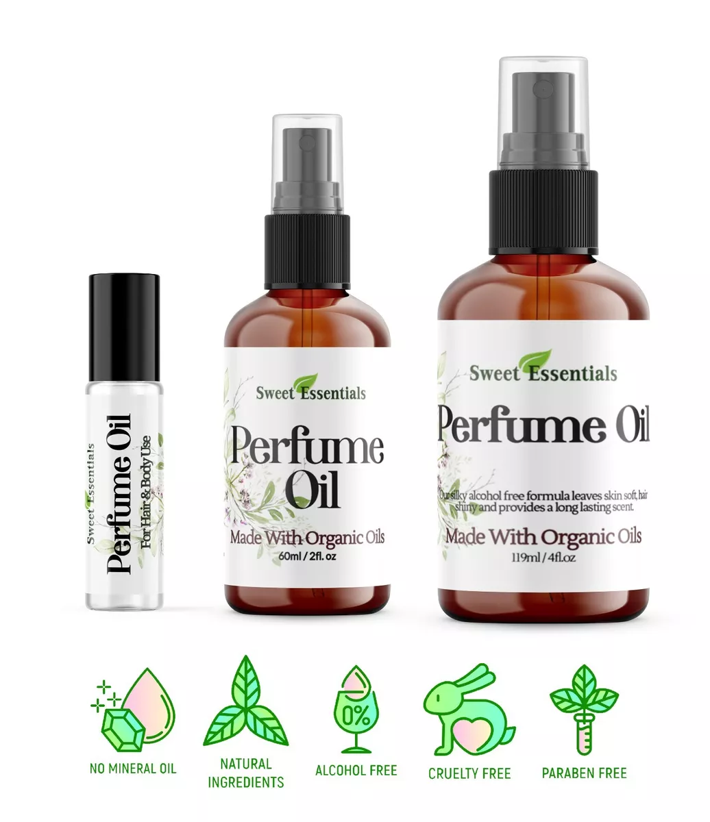 Sweet Sandalwood Perfume Oil Made with Organic Oils Alcohol Free