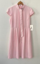 J. Crew Tie-neck Dress In 365 Crepe, Size 10, Pink 