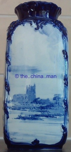 rare 1922 ROYAL CROWN DERBY porcelain WEJ DEAN WINDMILL 6" TALL CADDY - Picture 5 of 8