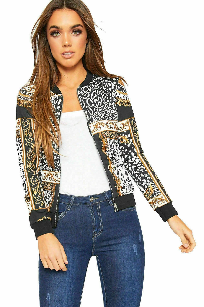 scarf print jacket