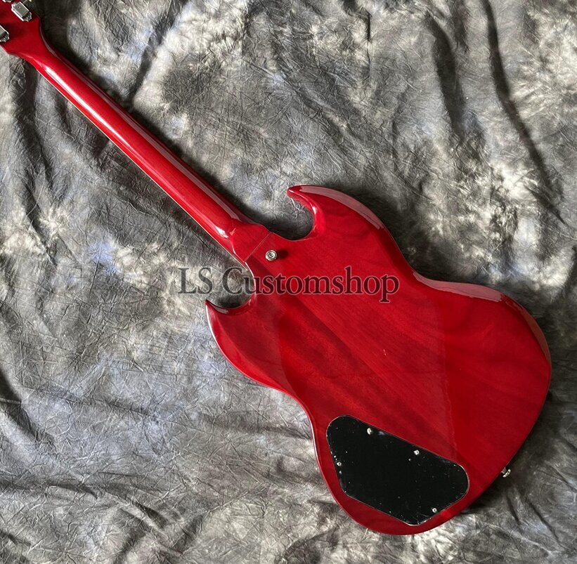 Cherry Red sg Thunderstruck Electric Guitar AC/DC Angus Young Solid ...