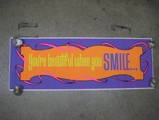 you're beautiful when you smile black light poster 1960's C2000