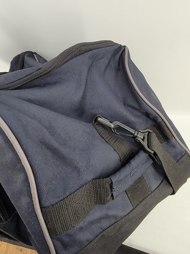 Eddie Bauer Rolling Luggage Carry On Travel Duffle Bag Navy Blue - Picture 7 of 18