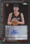 Yang Hansen 2025-26 Topps Chrome Auto Autograph Rookie RC Portland Trail Blazers