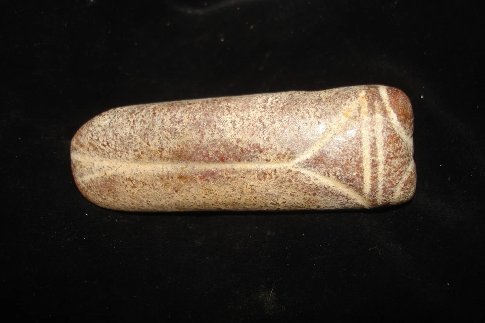 AMULETO DE PIEDRA 5000 AÑOS CON CARA ÁNGEL DIOS DEMONIO 3000BC Foto 3 de 4