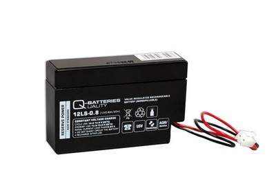 Q-Batteries 12LS-0.8 12V 0,8Ah AGM Blei-Vlies Akku mit JST Stecker