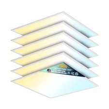 Allsmartlife 2x2 LED Flat Panel Light 6-Pack, Dimmable, 5CCT Options 3000K-6...