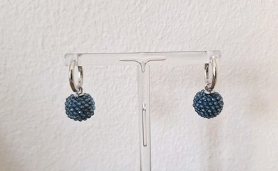 Hoop Earrings with London BLUE Topaz Baubles TO CHANGE 