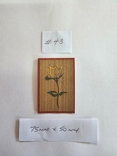 Marquetry veneer Inlay - Yellow Rose #43 - 75mm x 50mm - Real Wood Veneer