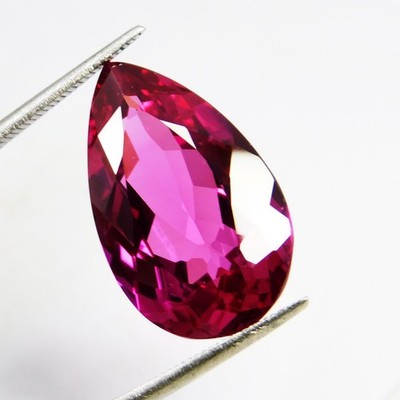 Natural 24.00 Ct Rhodolite Garnet Raspberry Pear Cut Certified Loose Gemstone