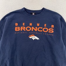 Denver Broncos Sweatshirt Mens L/XLNFL Football Crewneck Team Apparel Pullover
