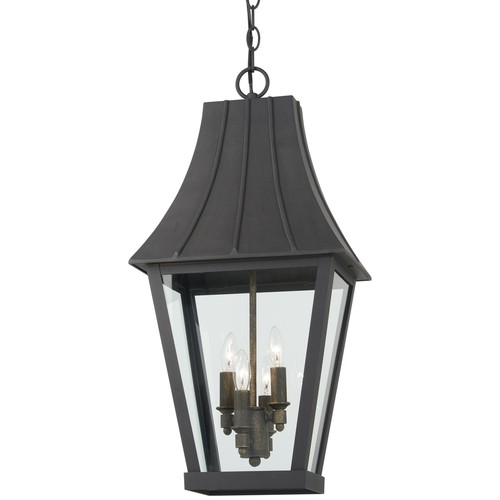 Minka Lavery Great Outdoors Chateau Grande 4 Light Coal Outdoor Hanging Light