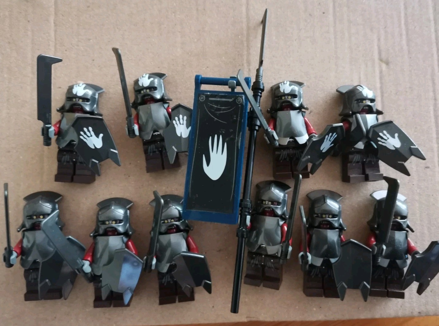 10x Lego uruk hai Armee lor022 weiße Hand orc ork Herr der ringe lotr Lor008 Lot
