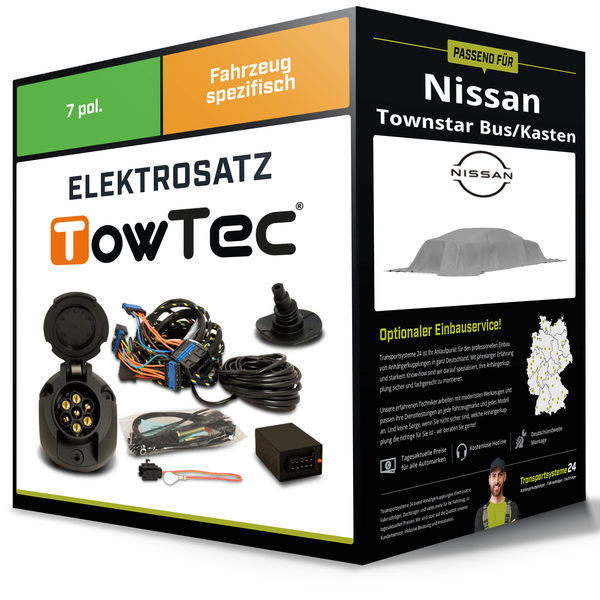 Elektrosatz 7-Pol Spezifisch für Nissan Townstar Bus/Kasten 12.2021-Jetzt Towtec-image