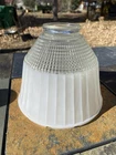 VTG Prismatic Milk Glass Lamp Shade Pendant Or Torchiere National Lamp 6" 955