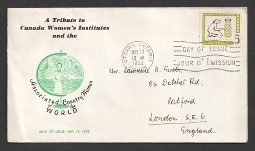 1959 Canada Women of the world FDC. Ottowa First Day Cover