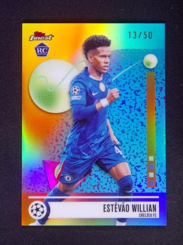 2025-26 Topps Finest UEFA Estevao Willian #100 RC Rookie Common Gold /50 Mint