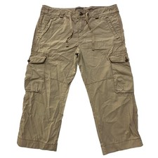 Polo Ralph Lauren Cargo Capri Pants Womens 14 Khaki Ripstop Gorpcore Utility Y2K