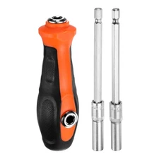 4mm 5mm Metric Nut Driver with 1/4" Hex Nut Screwdriver Bit Driver Handle