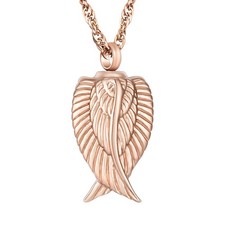 Angel Wing Cremation Necklace for Ashes Stainless Steel Urn Pendant Ashes H - 02