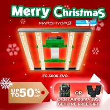 Upgraded Mars Hydro FC 3000 LED Grow Light Samsung 301H EVO for 3x3ft Grow Tent