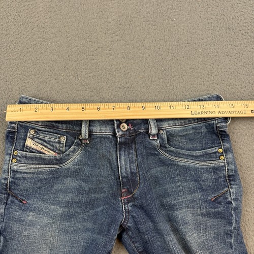Jeans Diesel Para Hombre 29x31 Azul Bootcut Lavado Oscuro Denim Botón Mosca Italia Y2K Ronhar - Imagen 8 de 12