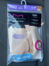 Maidenform Flexees Thong No Pinch Waistband Shapes Beigh 3XL
