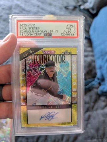 2023 Leaf Vivid Paul Skenes 1/1 Auto Color Match PSA 9/10 Pop 1 RARE Pirates RC