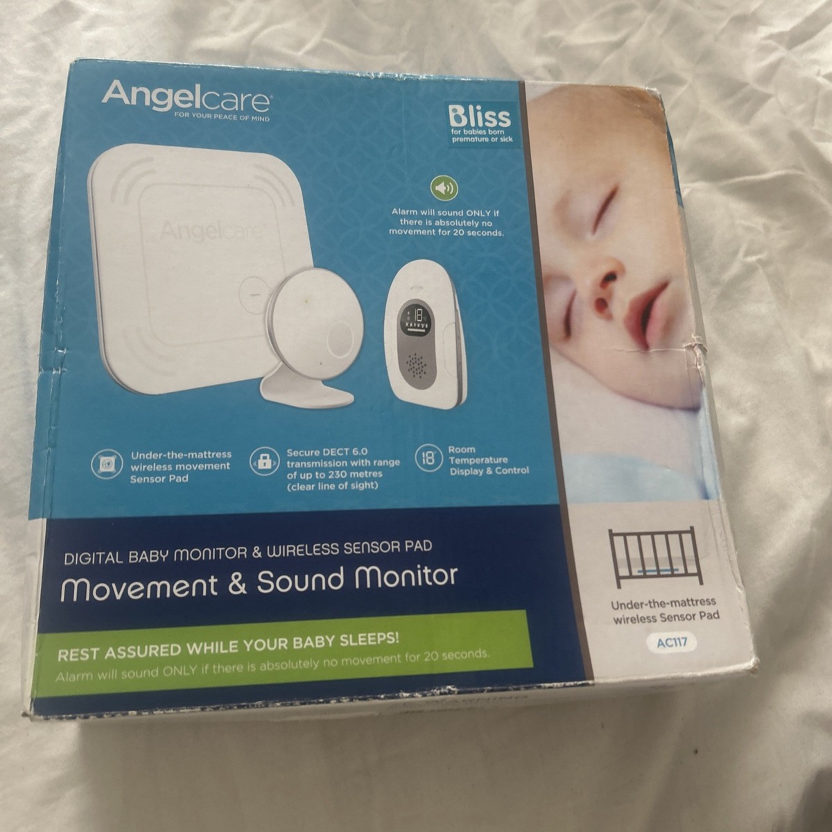Angelcare AC117 Digital Wireless Movement Sound Baby Monitor for
