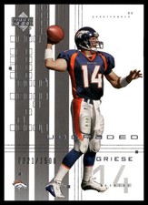 Brian Griese 2000 UD Upper Deck Graded #26 Base Card /1500 SP Denver Broncos