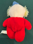 Eden Plush Vintage Baby Rattle Clown unusual color combo 8" tall — photo 3
