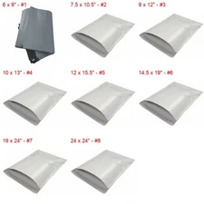 White Poly Mailers Shipping Bags Envelopes 2.35mil Wholesale