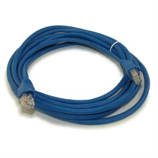 10ft Cat5E Ethernet RJ45 Patch Cable  Stranded  Snagless Booted  BLUE
