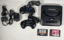 Sega Genesis Console MK-1631 Bundle Sonic NFR Barbie 2 Controllers Tested