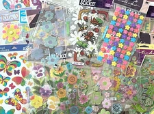 YOU CHOOSE - NEW - STICKO FLOWERS BUGS & BUTTERFLY STICKERS - FREE SHIPPING