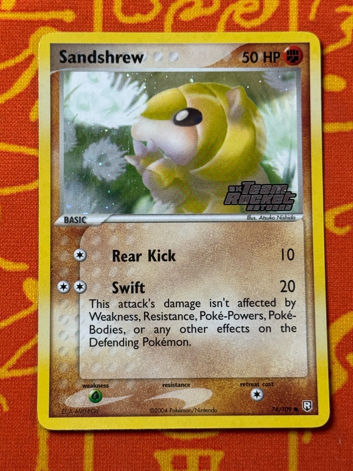 POKEMON TCG SANDSHREW 74/109 REVERSE HOLO STAMPED NM TEAM ROCKET RETURNS