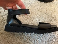 Ara Damen Sandalen High Soft Gr. 38 Echt Leder schwarz