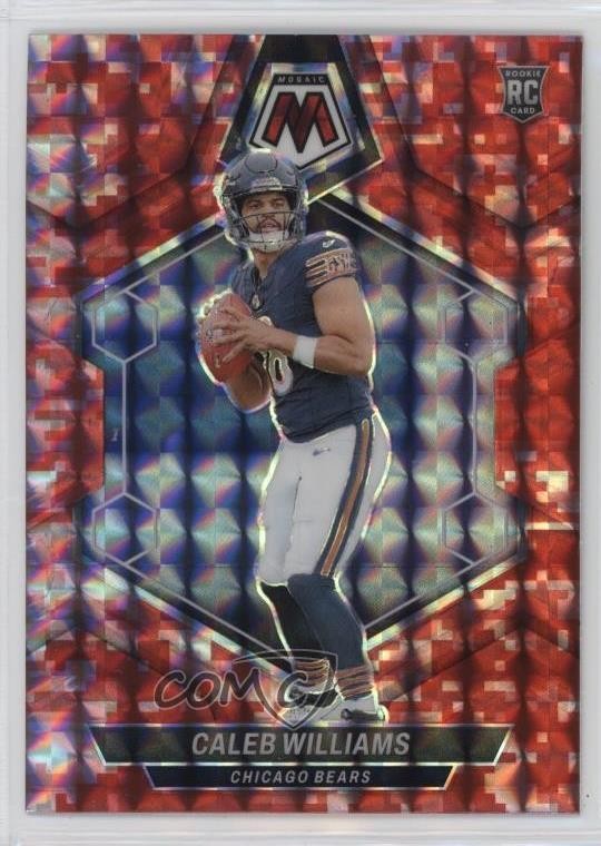 2024 Panini Mosaic Rookies Red Camo Mosaic Prizm Caleb Williams #301 Rookie RC