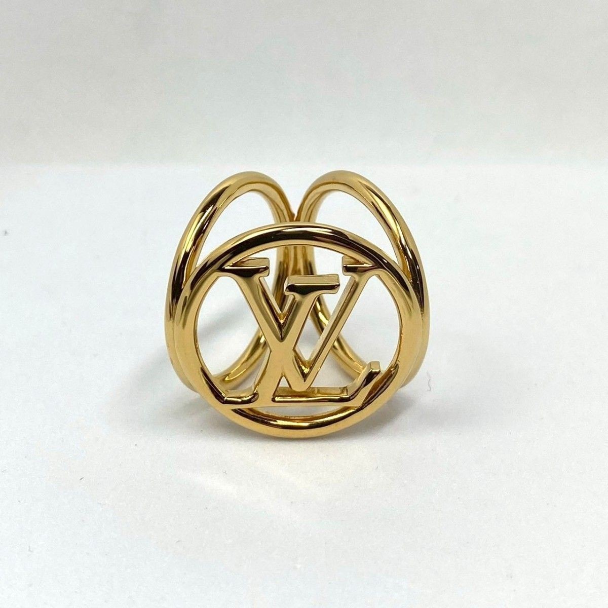 LOUIS VUITTON M64289 Bijou Fleur Louise Scarf Ring Gold Excellent