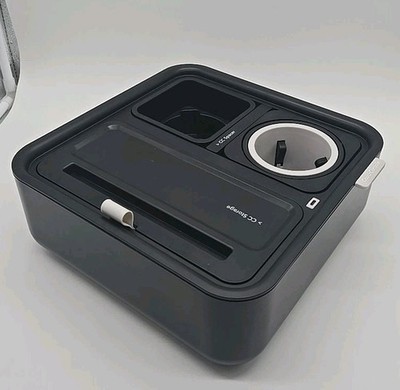 Couch Console Original Cup Holder Tray Drinks Snacks Sofa Caddy Black 