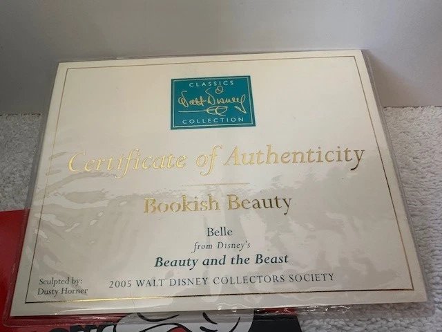 WDCC Beauty And The Beast Bookish Beauty Belle W/box  MINT Stunning Item - Image 4 of 4