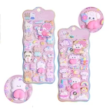 Two Squishy Butt Stickers, 3D Cute Stickers for Smartphone Case Decor From Japan