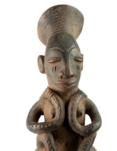 Keksdose Magbetu 31 CM - Töpfern Afrikanisch - Vase Terrakotta Art Primitive - Picture 3 of 11