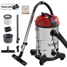 AREBOS Aspirapolvere industriale per pulizia a umido e a secco 4in1 Volume 30L